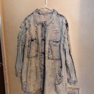 Denim Distressed Jean Jacket